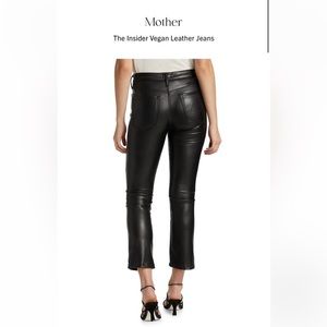 MOTHER Vegan Leather Insider Crop Pants